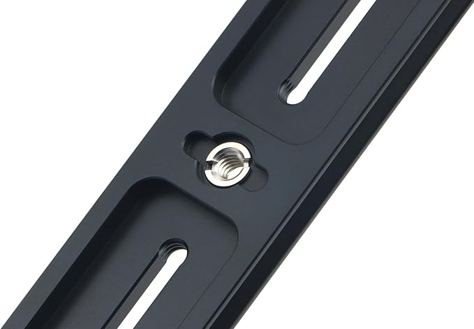 PU-350 350mm Universal Long Quick Release Plate Dual Dovetail Slide Rail with D-Ring Screw for Ball Head Tripod Mount DSLR Camera Arca Swiss Compatible