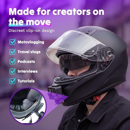 Purple Panda Wired Lavalier Microphone Omnidirectional – Attachable Lapel Mic Compatible with GoPro, DJI, Insta360, Tablet, iPad, DSLR, Camera, Ideal for Social Media Content Creators