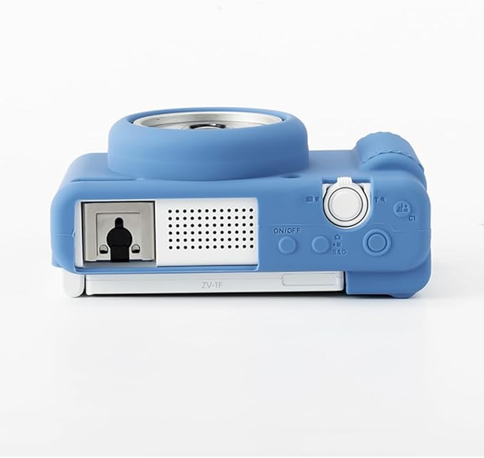 Pocoukate Case for Sony ZV-1F, ZV-1 II/ZV-1M2 Vlog Camera, ZV1F Camera Silicone Cover, Anti-Scratch Slim Fit Soft with ZV1 F Screen Protector- Blue Skin