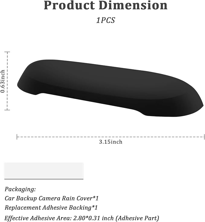 Car Backup Camera Rain Cover,Soft Silicone Car Backup Camera Rain Shield for Rains Protection & Clear Reversing Image,Self-Adhesive Back up Cameras for Cars Rains Cover