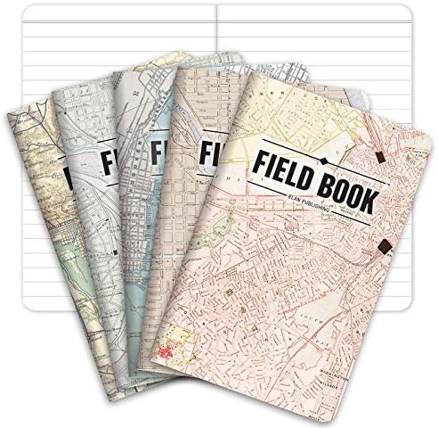 Field Notebook - Antique Map Patterns - Lined Memo Book (3.5"x5.5") - ELAN-FN-003L