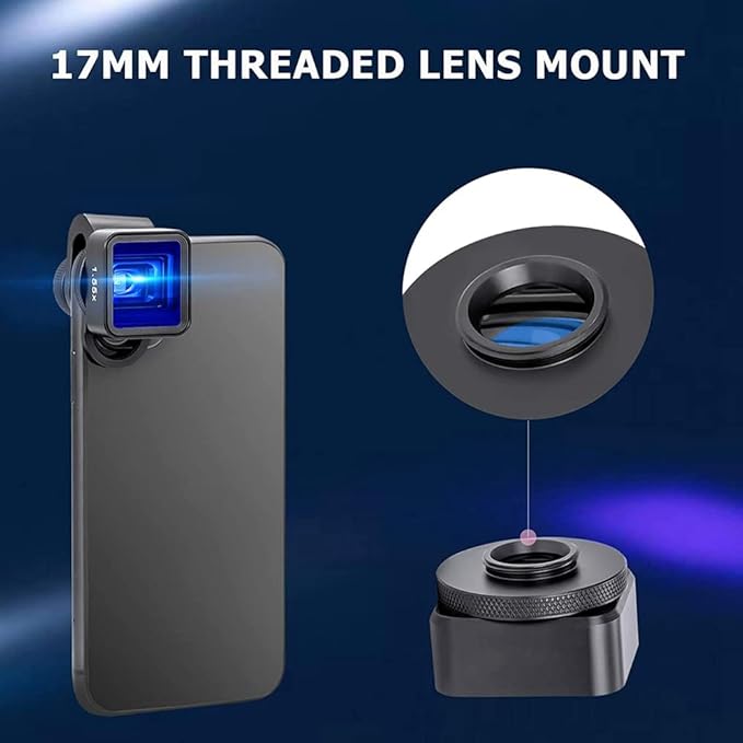 1.33X Anamorphic Lens Filmmaking Cinematic for Phone Smartphone Video 2.4:1 Ratio Attached Lens for FilmicPro Fotorgear Promovie