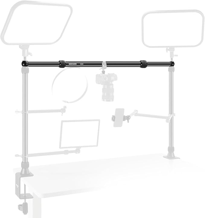 NEEWER 2.8-4.9ft Horizontal Boom Arm Only for NEEWER NK002 & NK003 Overhead Desk Camera Mount Rig Webcam Stand, Telescopic Crossarm for Phone Holder LED Light Video Recording Streaming, NK009