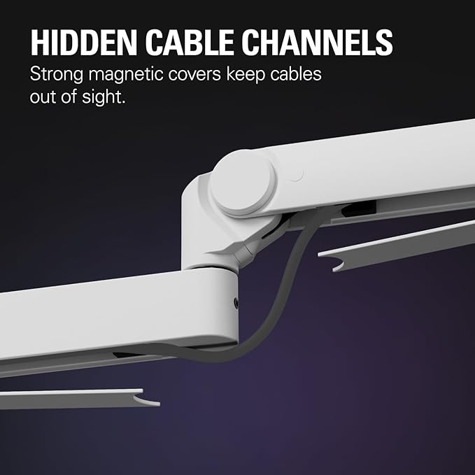 Elgato Wave Mic Arm Pro White - 360° Rotatable Low Profile Gas Spring Microphone Arm, Works Mics/Shure SM7B/HyperX QuadCast/Rode/Blue Yeti & More – for Broadcasting/Podcasting/Streaming