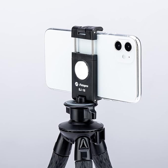 Fotopro Phone Tripod Mount with 1/4 inch Screw Universal Cell Phone Mount Adapter for Monopod Selfie Stick Desktop Tripod Video Vlogging Photograph