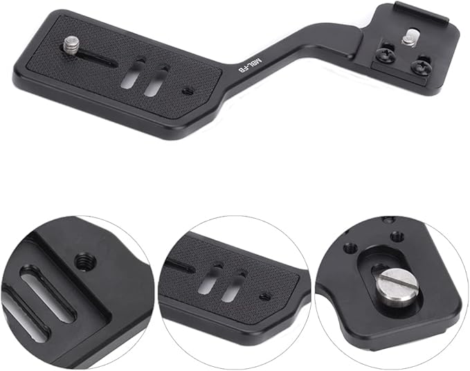 Flash Bracket - Aluminium Alloy Flash Stand Mount - Camera Flashlight Tripod Bracket - with Dual 1/4in Screw - for DSLR Stand