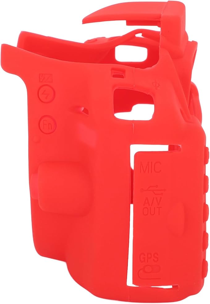 Cuifati Silicone Camera Case for D3100, Rubber Housing Protective Cover Anti Shock Anti Slip DSLR Skin Cover, Full Body Detachable Cage (Red)
