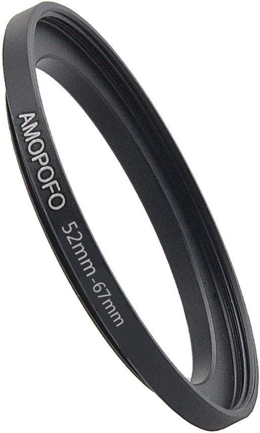 52 to 67mm Step Up Ring Adapter for UV,ND,CPL, Aluminum, Compatible with All 52mm Camera Lenses & 67mm Accessories