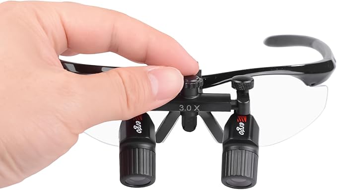 REEHUT 45° Ergo loupe Ergonomic Binocular Loupes Ultralight Adjustable Surgical Magnifying Glasses Working Distance 450mm (3.0X)