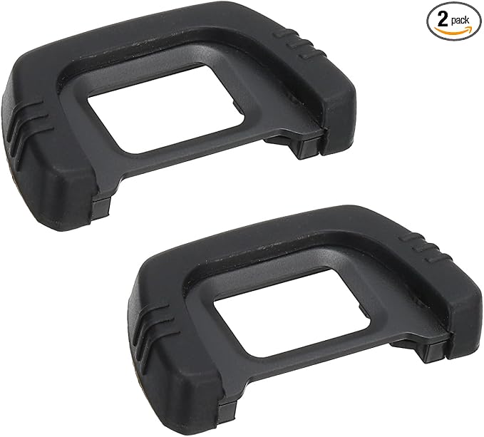 PATIKIL DK-21 Viewfinder Eyepiece Eyecup, 2 Pack Camera Eye Cup Protector for Nikon D7000 D90 D40 D50 D70/D70S D80 D200 D300 D600 D610 D750 Digital Camera Block Flare Resistance, Black