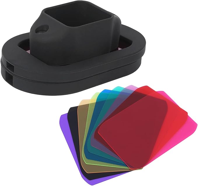 Kukyller Flash Diffuser, Universal Light Filter Kit Gel Filter Set 9 Set Accessory for Camera