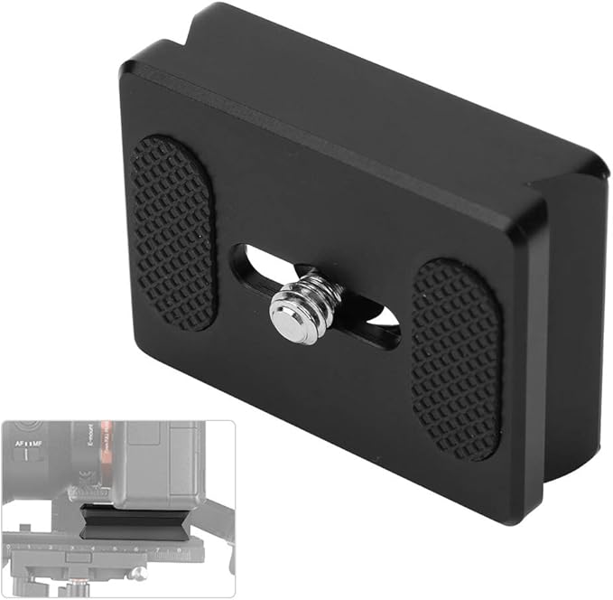 Quick Release Plate, Camera Quick Release Plate with Screw Hole for Lab S Crane 2 Crane 3, Increase 1.5CM, Black.