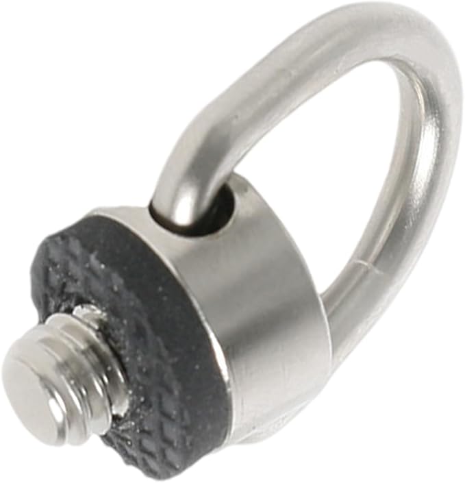 Stainless Steel D Rings Screw, 1/4" 20 Camera Fixing with Rubber Padded for Tripods DSLR Shoulder Straps D Rings
