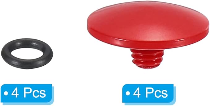 PATIKIL Camera Shutter Button, 4 Pack Soft Shutter Release Button Pure Copper Camera Button Convex Suitable for Nikon for Fujifilm for Leica DSLR/SLR Camera, Red