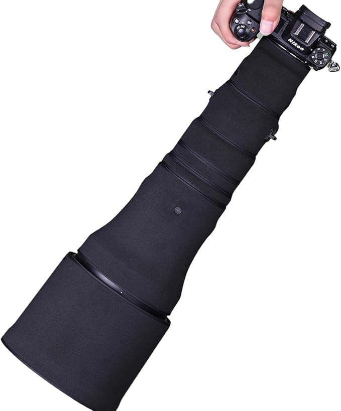 CHASING BIRDS Lens Camouflage Waterproof Coat for Nikon Z 800mm f/6.3 VR S Rainproof Lens Protective Cover Version IV (Classic Black, with 2.0X TC)