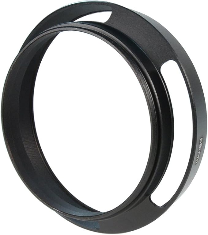52mm Pro Angle Vented Metal Lens Hood Sun Shade for Leica/Contax Zeiss/Voigtlander/Panasonic Lumix/Fujifilm/Olympus/Nikon/Canon/Sony/Pentax/Samsung/RF Rangefinder Cameras with 58mm Lens Cap