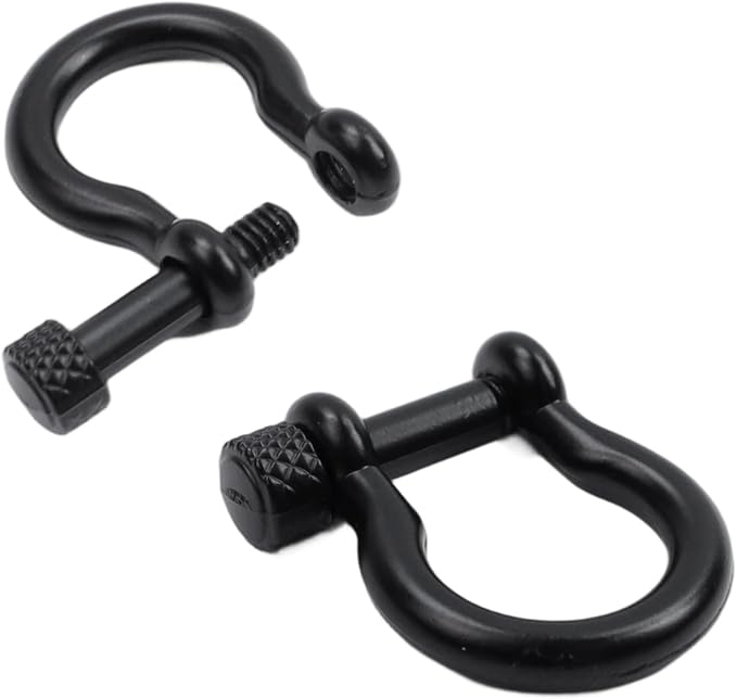 Semetall Screw Pin Anchor Shackle,10 PCS D Ring Shackle for Rigging, Lifting, Tow Strap, and Steel Wire Rope(15mm or 3/8")