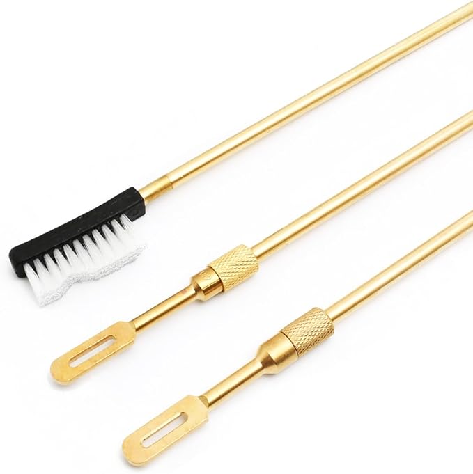 Shotgun Cleaning Kit for 12, 20, 410 Gauge Bronze Brushes, Brass Adaptor, Cotton Mops, Cleaning Pick, Patch Holder, Patches, Nylon Brush Head, Empty Oil Bottle