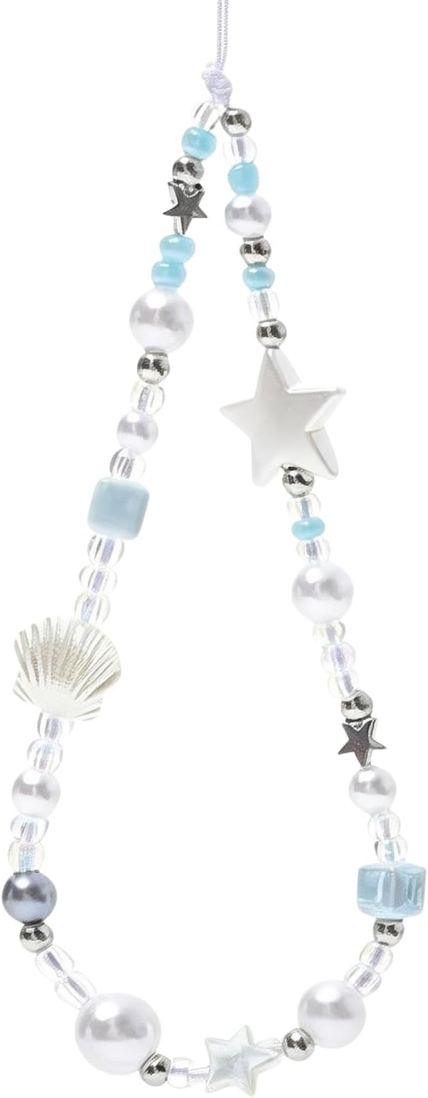 Beaded Camera Wrist Strap Cute Digital Camera Charm Lanyard Phone Charms Strap Beaded Camera Chain for Phone Bag Keychain