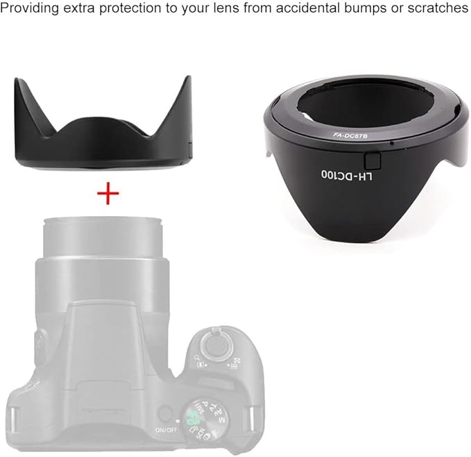 LH-DC100 Lens Hood with FA-DC67B 67mm Filter Adapter Compatible with Canon PowerShot G3X