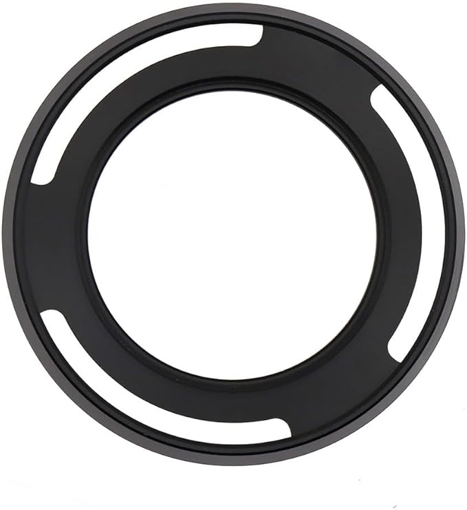 46mm Hollow Lens Hood 46mm Screw in Curved Vented Lens Hood 46mm Metal Lens Hood for 46mm Lens Hood Wide(Black)