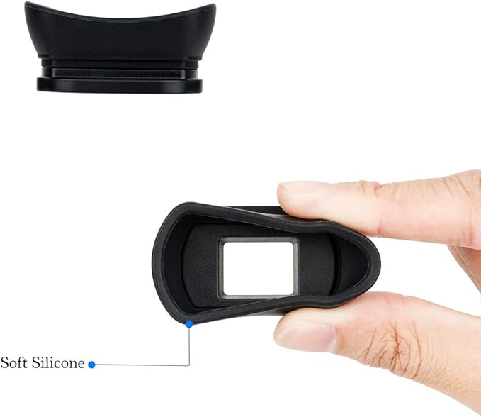 JJC EB Ef Eyecup Eyepiece Eyeshade for Canon T8i T7i T6s T6i T5i SL3 SL2 T7 T6 T5 T3 5D Mark II 6D Mark II 90D 80D 77D 70D 60D 60Da Viewfinder Replace Canon EB Ef Cup Soft Silicone Extended Design