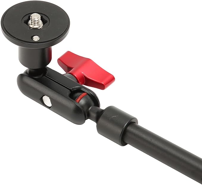 31in Adjustable Articulating Magic Arm 1/4 and 3/8 Screws, Flexible 360° Rotation Universal Camera Mount for LED Light/Monitors/Microphone Video Rig/Smartphones