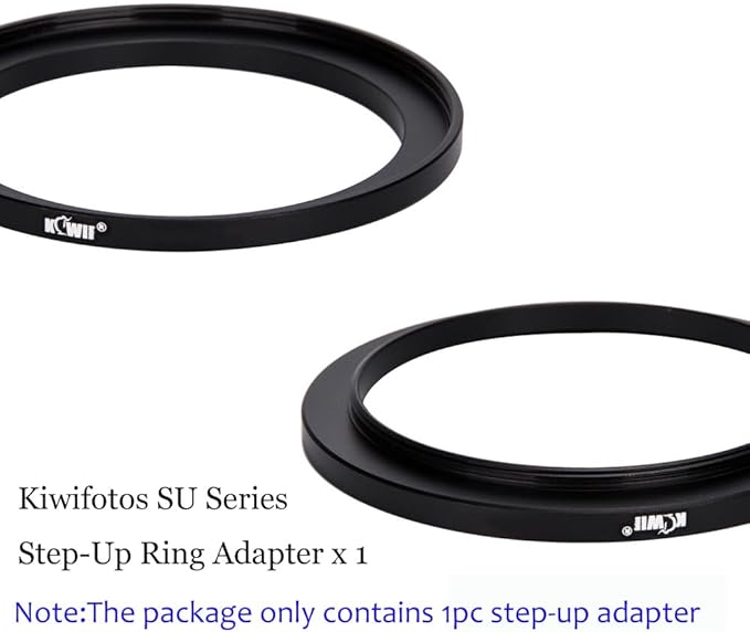 Kiwifotos 43mm-58mm Step-up Adapter Ring for Lenses (43mm Lens to 58mm Filter, Hood, Lens Converter and Other Accessories)