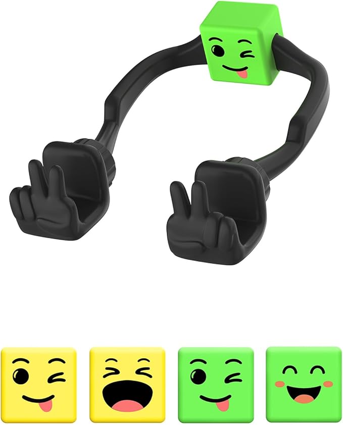 Stocking Stuffers for Teens Girls Boys Adults Cell Phone Holder with Clip: Dual-Sided Mood Cubes Clips for Gesture Phone Stand Desk Accessory Cool Gadget Birthday Gifts for Men Kids Women Christmas