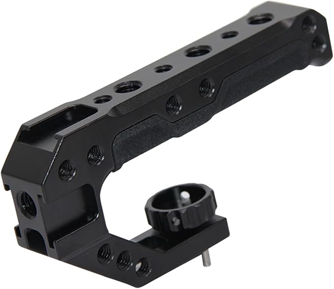 SUNLYTOUR Lightweight Camera Top Handle with 3/8" locating Pins for Camera Cage with ARRI Interface,Camera Top Handgrip with 3 Cold Shoe Interface to Mount Light/Microphone/Monitor
