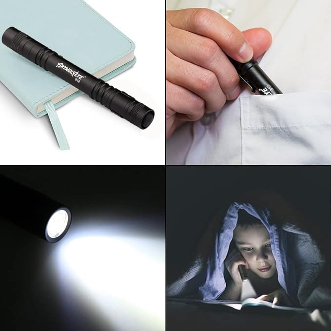 Pen Light, LED Pocket Pen Flashlight, 5 Pcs Small Mini Flashlight with Clip, Inspection Flashlights with 3 Modes for Camping, Outdoor, Emergency