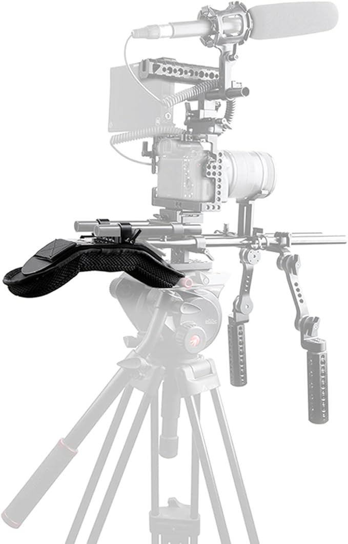 NICEYRIG Steady Shoulder Mount/Shoulder Pad for Video Camcorder Camera DV/DC 15mm Rod Rail Support System DSLR Rig (15mm Railblock)
