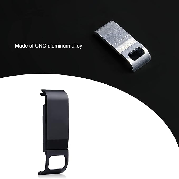 SOONSUN Aluminum Side Door Cover for GoPro Hero 8 Black Removable Replacement Battery Door Cover with Type-C Port for GoPro Hero8 Black, Charging Without Removing Battery Door