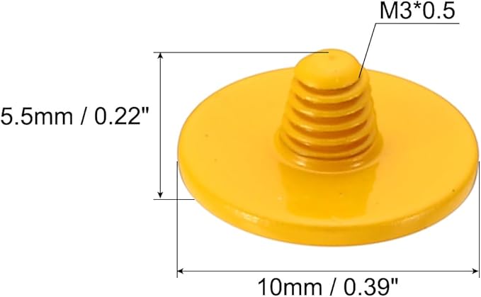 PATIKIL Camera Shutter Button, 3 Pack Soft Shutter Release Button Pure Copper Camera Button Convex Suitable for Nikon for Fujifilm for Leica DSLR/SLR Camera, Orange