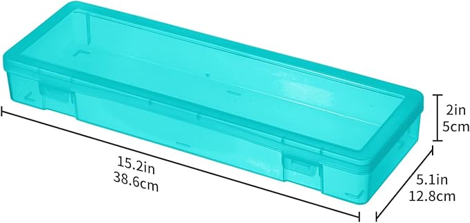 novelinks Small Plastic Storage Box Containers with Latching Lids - Craft Organizers and Storage Stackable Storage Organizer (6 Pack Large -Color)