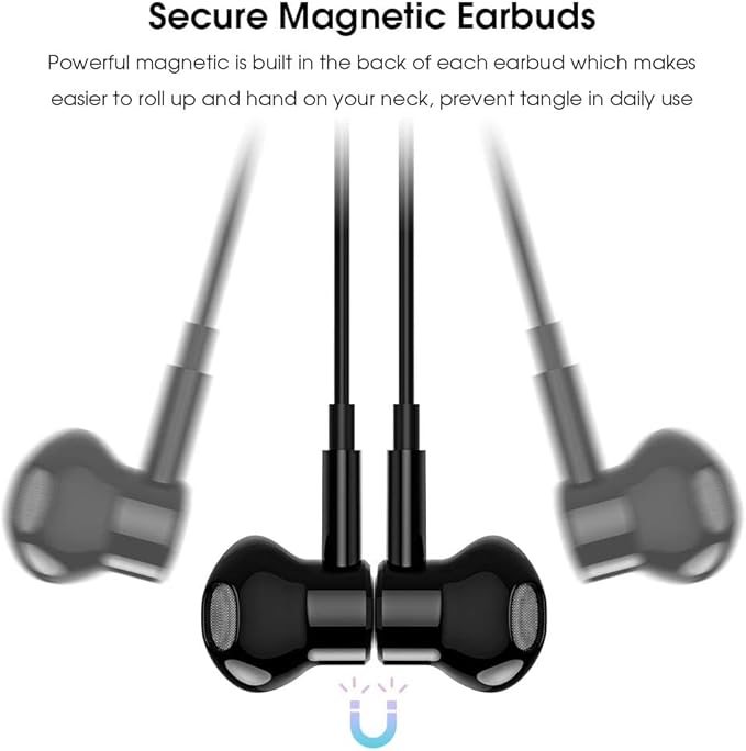 USB C Headphones Wired Type C Earphones for Samsung/Galaxy S26 S25 S24 Plus S23 S22 S21 S20 Note 20 Ultra DAC Magnetic Corded Earbuds for iPhone 15 16 16e 17 Air for Apple/Android Ear Buds Black