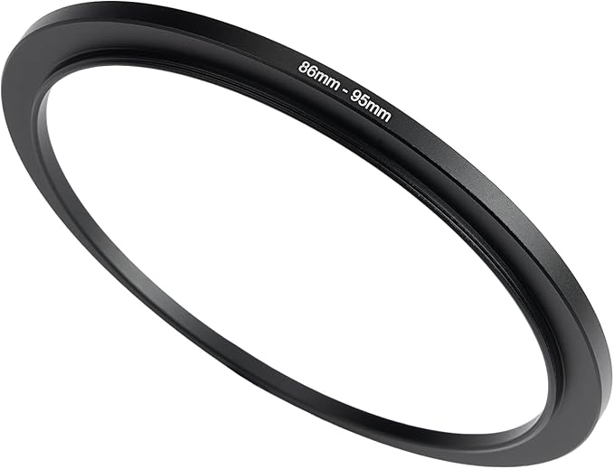 86mm to 95mm Step Up Ring Filter Adapter Applicable to All Brands of UV ND CPL Filter (86mm-95mm)