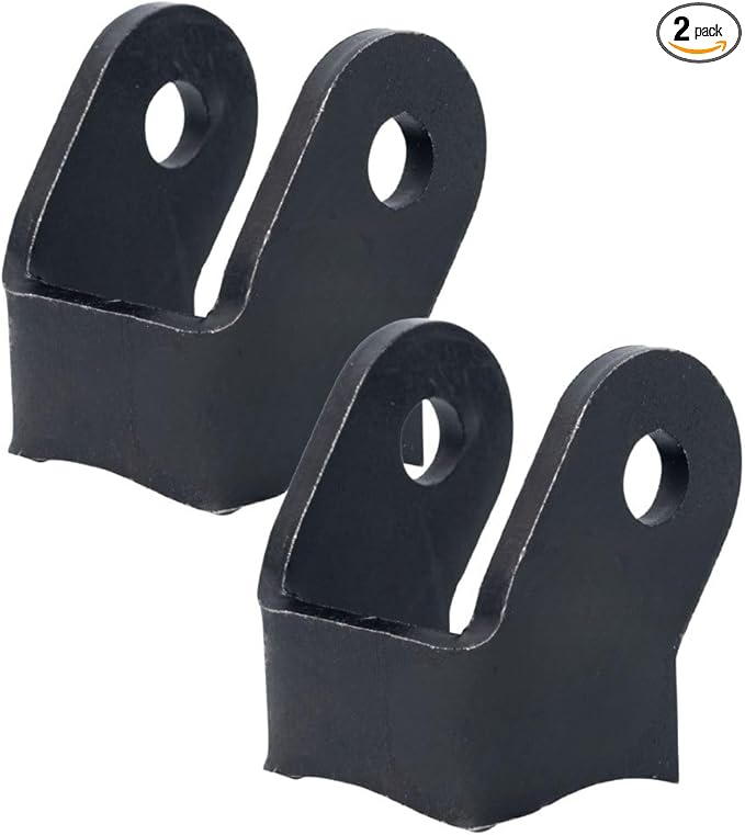 2 Pcs Shock Bracket, Heavy-Duty Shock Absorber, Black Curved Design for Off-Road Trailers (Bending Shock mounts)