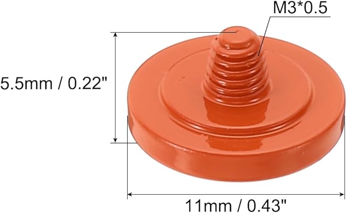 PATIKIL Camera Shutter Button, 5 Pack Soft Shutter Release Button Pure Copper Camera Button Concave Suitable for Nikon for Fujifilm for Leica DSLR/SLR Camera, Orange