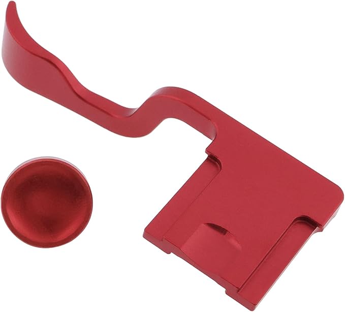 Camera Hot Shoe Thumb Up Rest Hand Grip with Concave Shutter Release Button Compatible with Fujifilm XT50 XT5 XT4 XT3 XT30 XT2 XT20 XT10 Digital Camera, Red