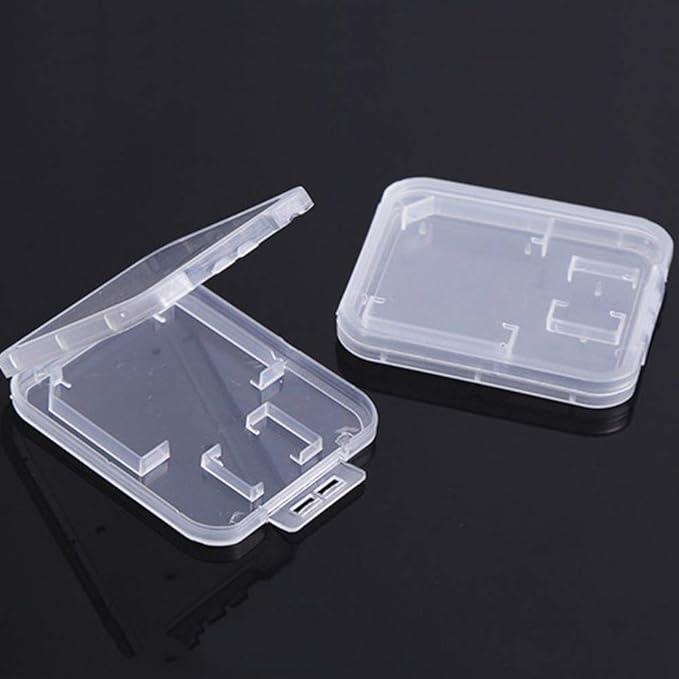 Clear Plastic Memory Card Case Compatible with SD SDHC SDXC Micro SD T-Flash Card (15 PCS)