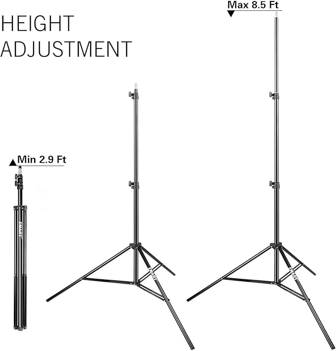 EMART 8.5FT Photography Green Screen Background Disc Reflector Light Stand with 5/8" Heavy Duty Clamp Holder, for Diffuser, Pop Up Backdrop, Photo Shooting, Video Studio, Lighting Umbrella