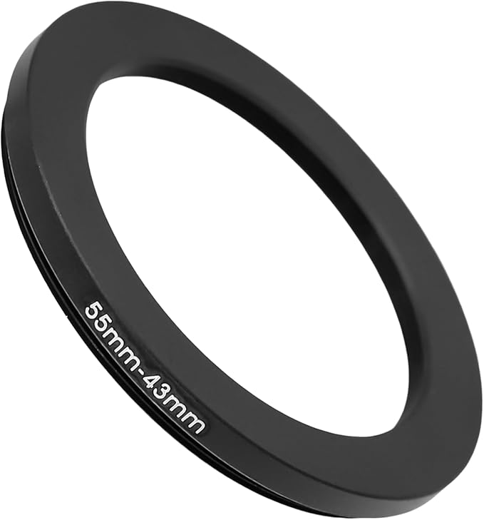 55-43/46/49/52/55/58/62/67/72/77mm Step Up & Step Down Filter Ring Adapter for Camera ND/UV/CPL (55-43mm)