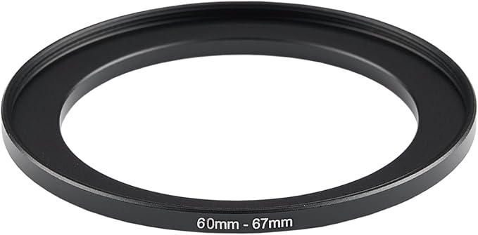 60mm to 67mm Step up Ring Filter Adapter Metal Ring Step up Rings Adapter Filter Compatible with All 67mm UV,CPL,ND,Lens Hood,Threaded Lens ect (60mm to 67mm)