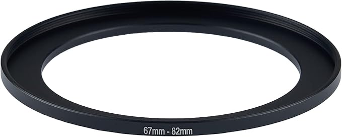 67mm to 82mm Metal Step-Up Ring Adapter - All Brands - UV, ND, CPL Filter Compatible