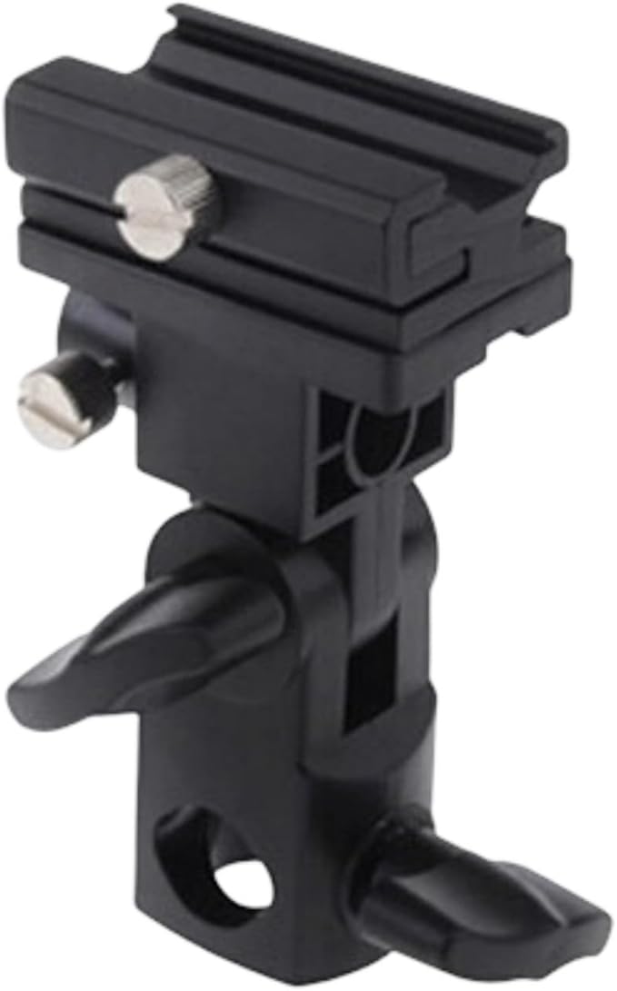 ANGESHA Rotating Flashing Bracket Holder High Strength for Camera Flashing 180 Degree Angles and Umbrella Mount