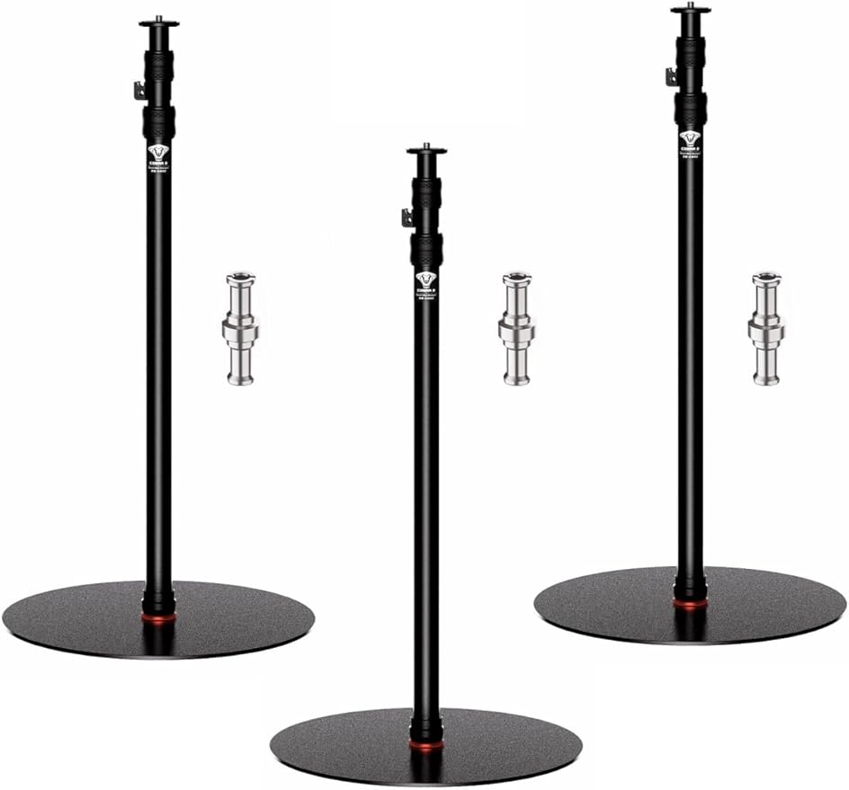 IFOOTAGE A400 Round Base Monopod, 79'' Light Stand/Tripod Alternative, Aluminum Studio Camera Tripod Monopod Stand for Video Recording, Live Streaming, Interview, Payload 22lb (3 Pack)