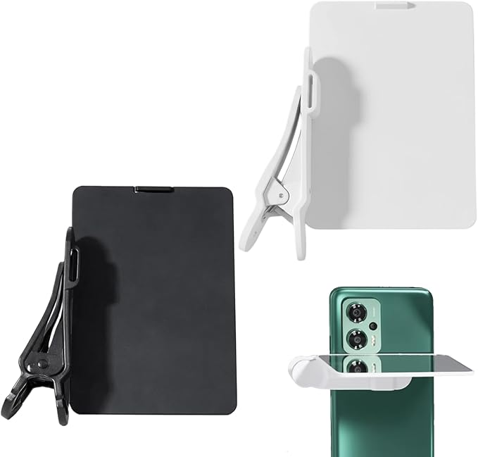 2 PCS Smartphone Camera Mirror Reflection Clip Kit, Mirror Reflection Clip for Smart Phone Camera, Mirror Effect Lens for Outdoor Travel Photography and Creative Selfies