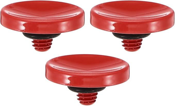PATIKIL Camera Shutter Button, 3 Pack Soft Shutter Release Button Pure Copper Camera Button Concave Suitable for Nikon for Fujifilm for Leica DSLR/SLR Camera, Red