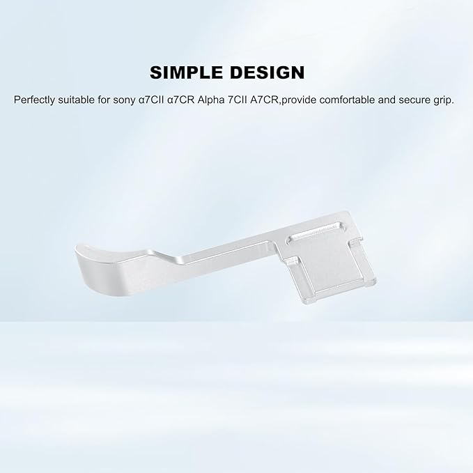 A7CII A7CR Thumb Grip,Aluminum Alloy Camera Thumbs Up Rest Hand Grip for Sony α7CII α7CR Alpha 7CII A7CR (Silver)